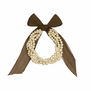 Cotton pearl silk ribbon necklace by Anq